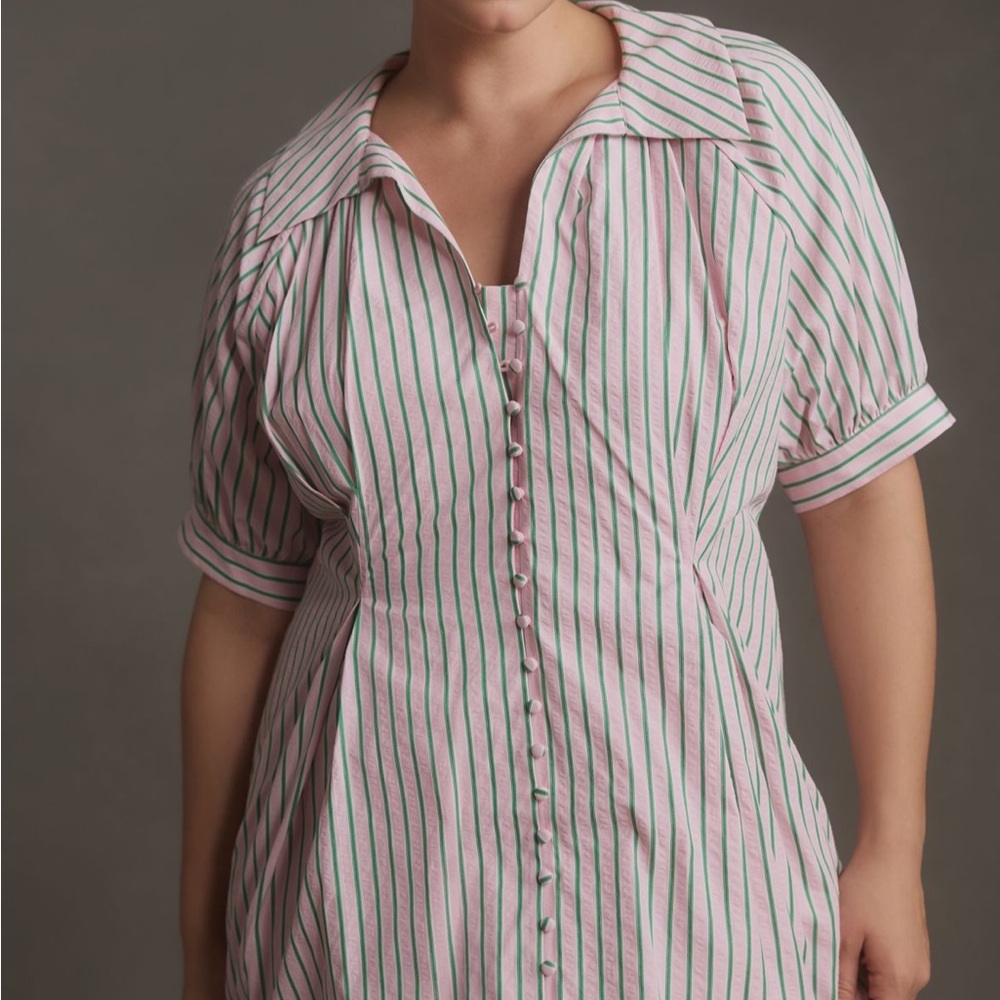Anthropologie/ English Factory Plus Midi Stripe Shirt Dress Size 2X - Picture 4 of 15